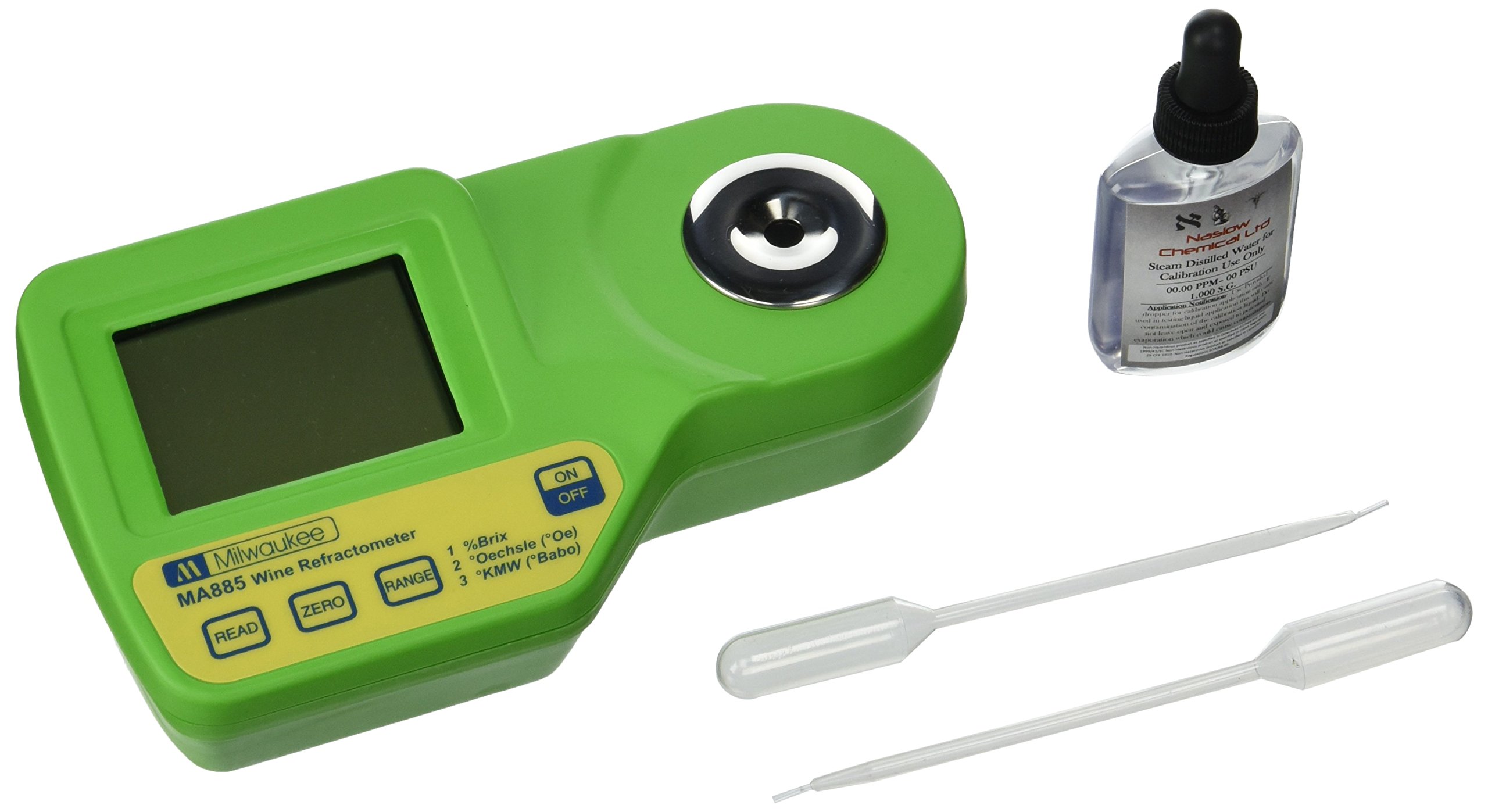 Milwaukee MA885 Digital Refractometer for Wine Making - Measure Sugar Content in Grape Juice, Must & Wine - Perfect for Home Brewing, Winemaking & Vineyard Use