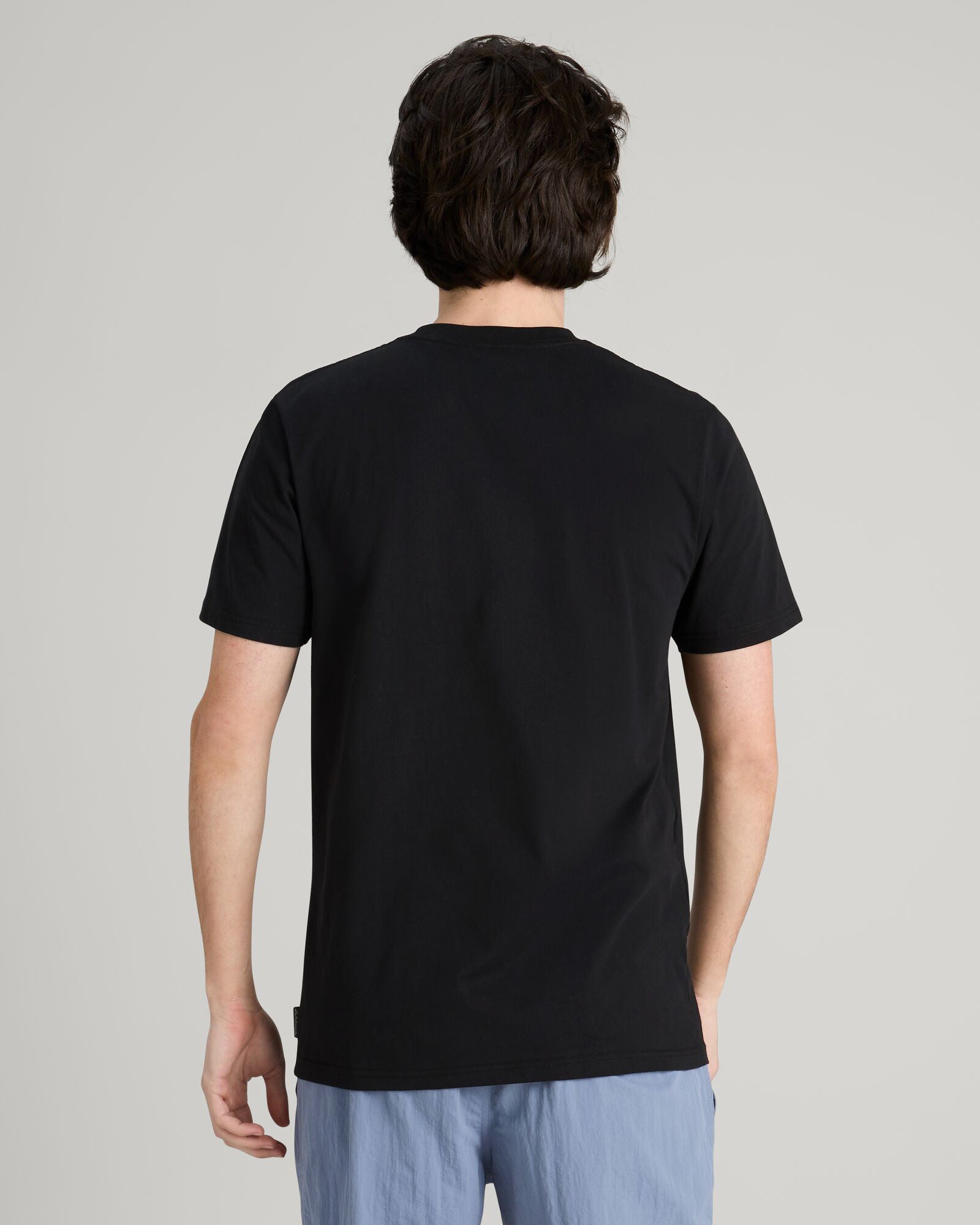 Men's Horizon Print Organic Cotton T-Shirt - Black | Eco-Friendly Casual Wear for Everyday Comfort