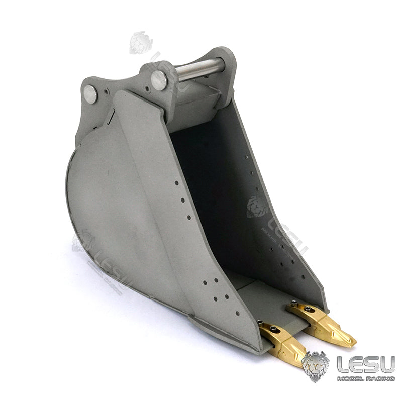 1/14 Scale Metal Rake Bucket with Three-Section Arm Grab Fork for LESU AC360 PC360 ET30H ET26L RC Hydraulic Excavator Model - Perfect for Construction Site Dioramas, RC Excavator Upgrades & Heavy Equipment Collectors