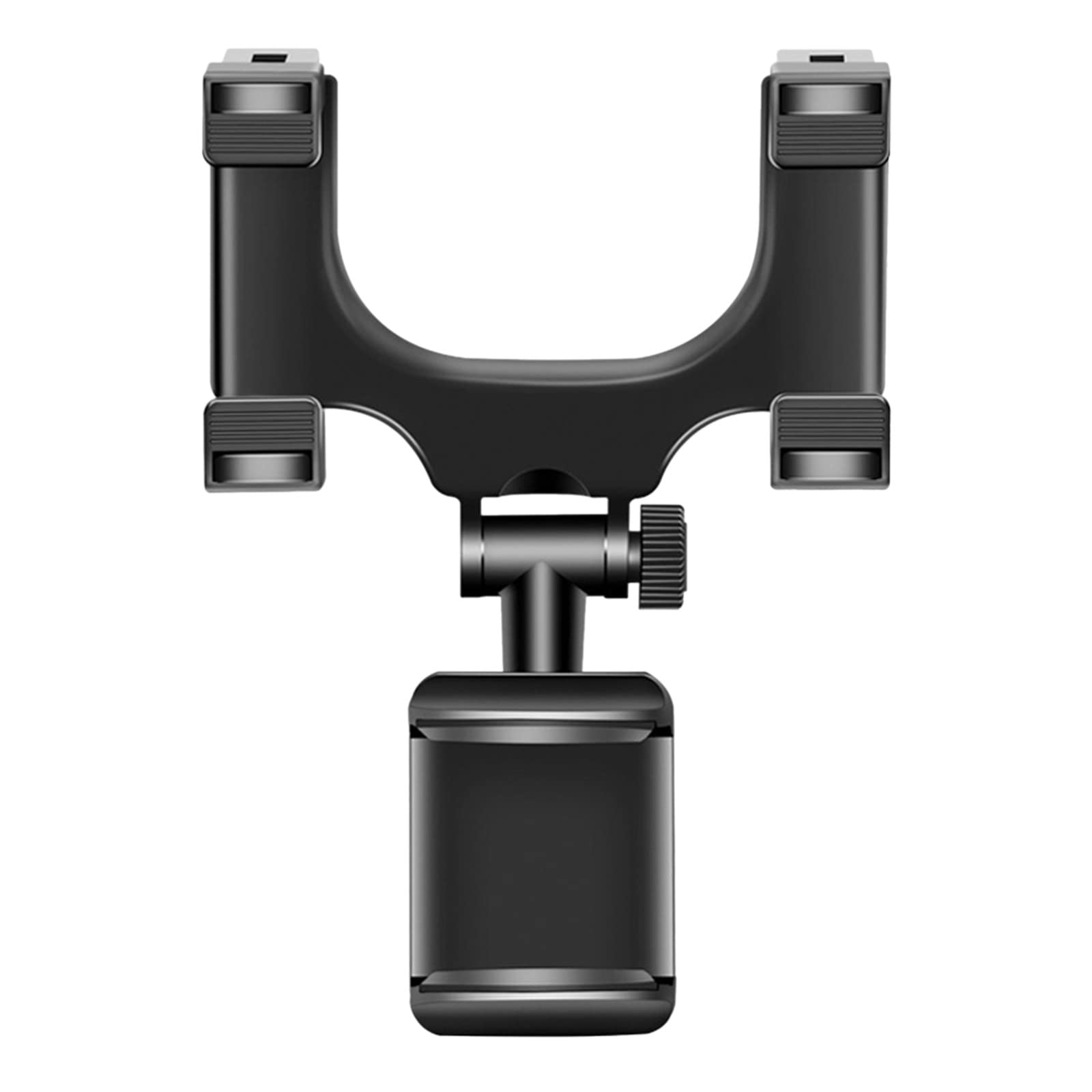 2022 Rotatable 360° Rearview Mirror Phone Holder for Car - Universal Fit for All Smartphones & Vibe Wireless Car Lights (Black) - Perfect for GPS Navigation, Hands-Free Calling & Road Trip Safety
