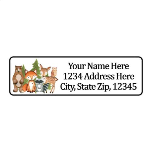 Personalized Woodland Animal Address Labels - 400 Stickers for Mail & Envelopes
