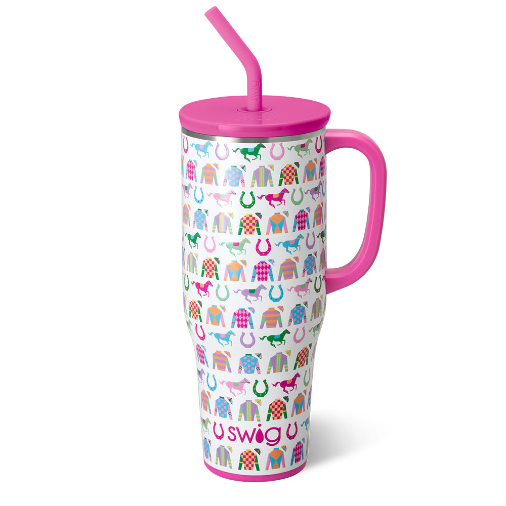 Go Baby Go Mega Mug 40oz - Large Insulated Stainless Steel Tumbler with Lid & Straw - Perfect for Coffee, Tea, Water - Great for Travel, Office, Gym & Outdoor Activities