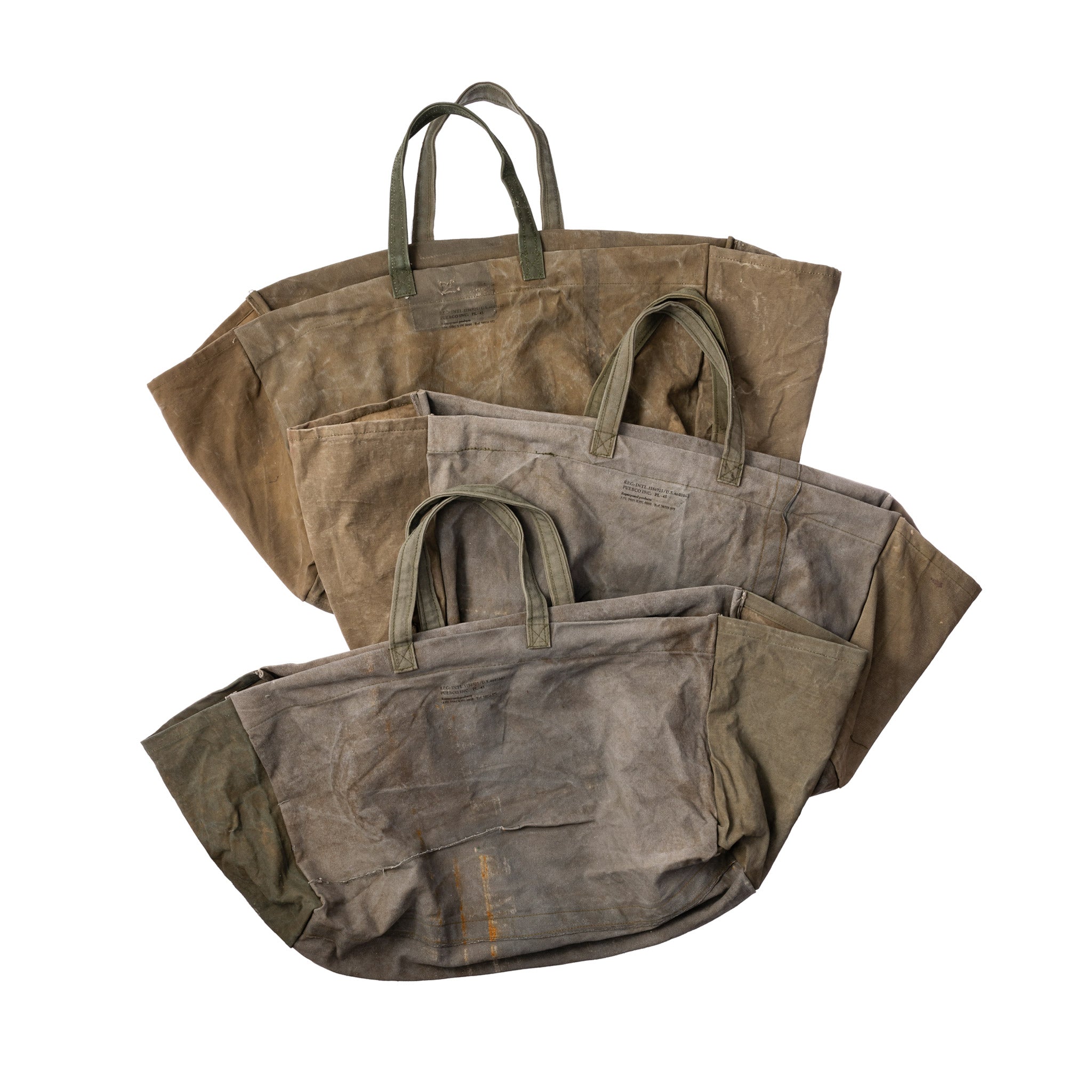 Vintage Canvas Tent Fabric Large Tote Bag - Durable & Stylish for Camping, Travel, and Outdoor Adventures
