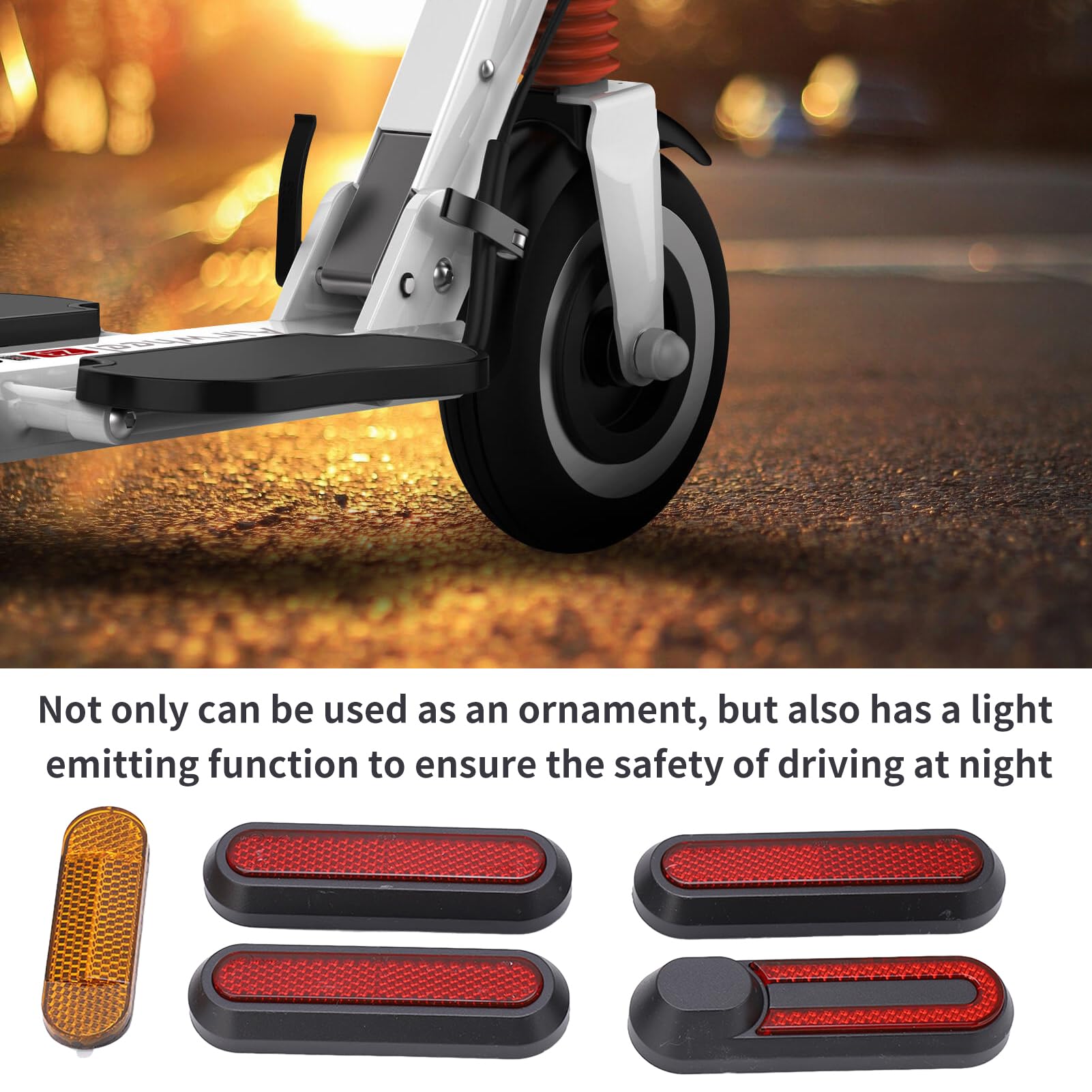 5Pcs Electric Scooter Wheel Hub Covers - Compatible with Xiaomi M365 (Red) | Durable Protection for Safe Riding | Easy Installation Accessories for Commuting & Urban Travel