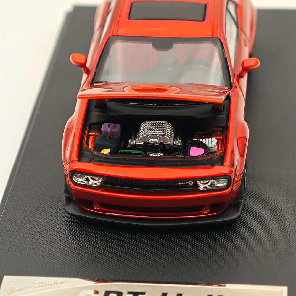 1:64 Scale SH Dodge SRT Hellcat Muscle Car - Orange Diecast Model Toy for Collectors & Racing Enthusiasts | Perfect for Display, Gifts & Car Racing Scenes