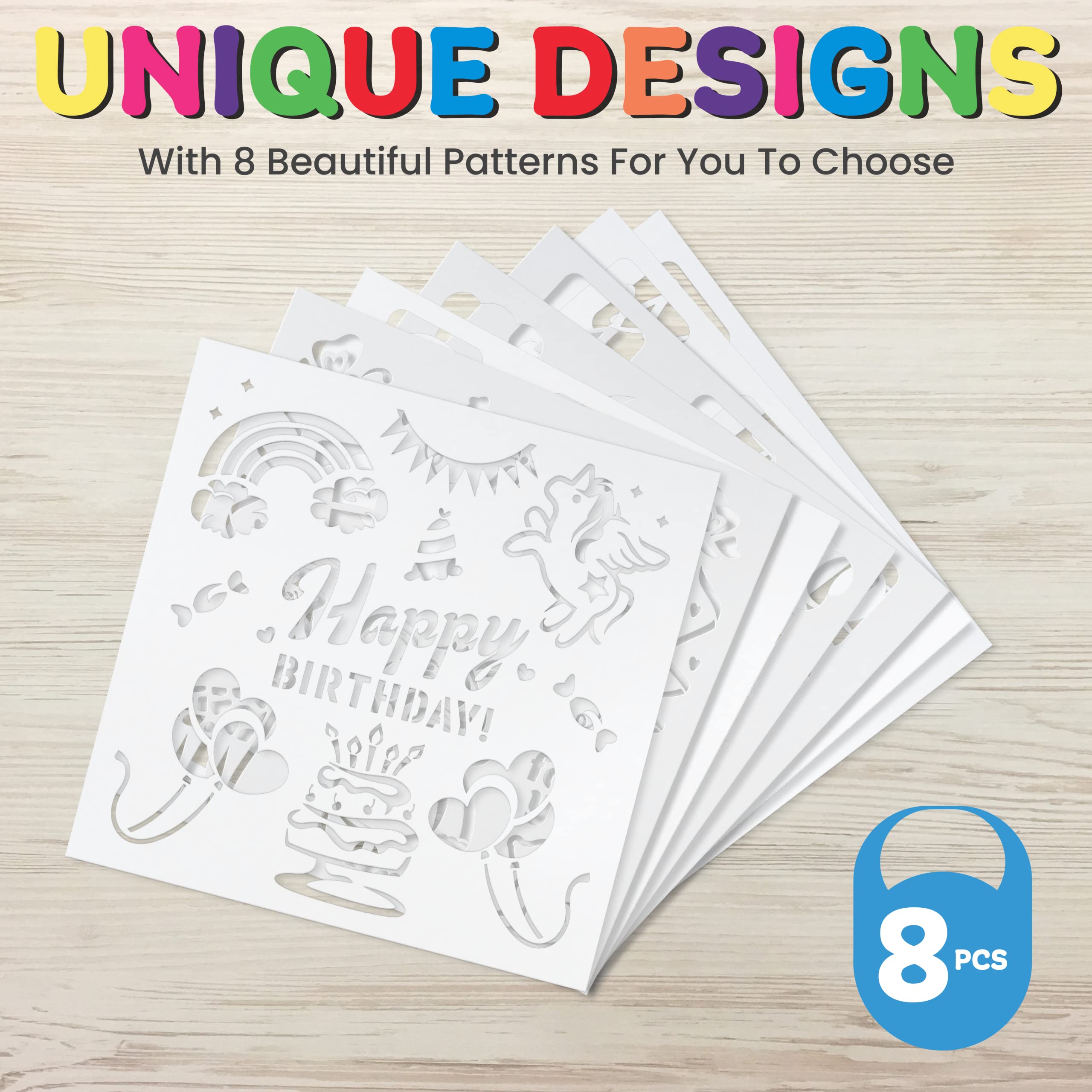 Baby Bibs Set - 2-Ply Knit Terry Cloth Feeding Bibs (8 Pack) with Fabric Markers & Stencils - Perfect for Baby Showers, Gender Reveals, and Registry Gifts - Ideal for Messy Meals, Art Activities, and Special Occasions