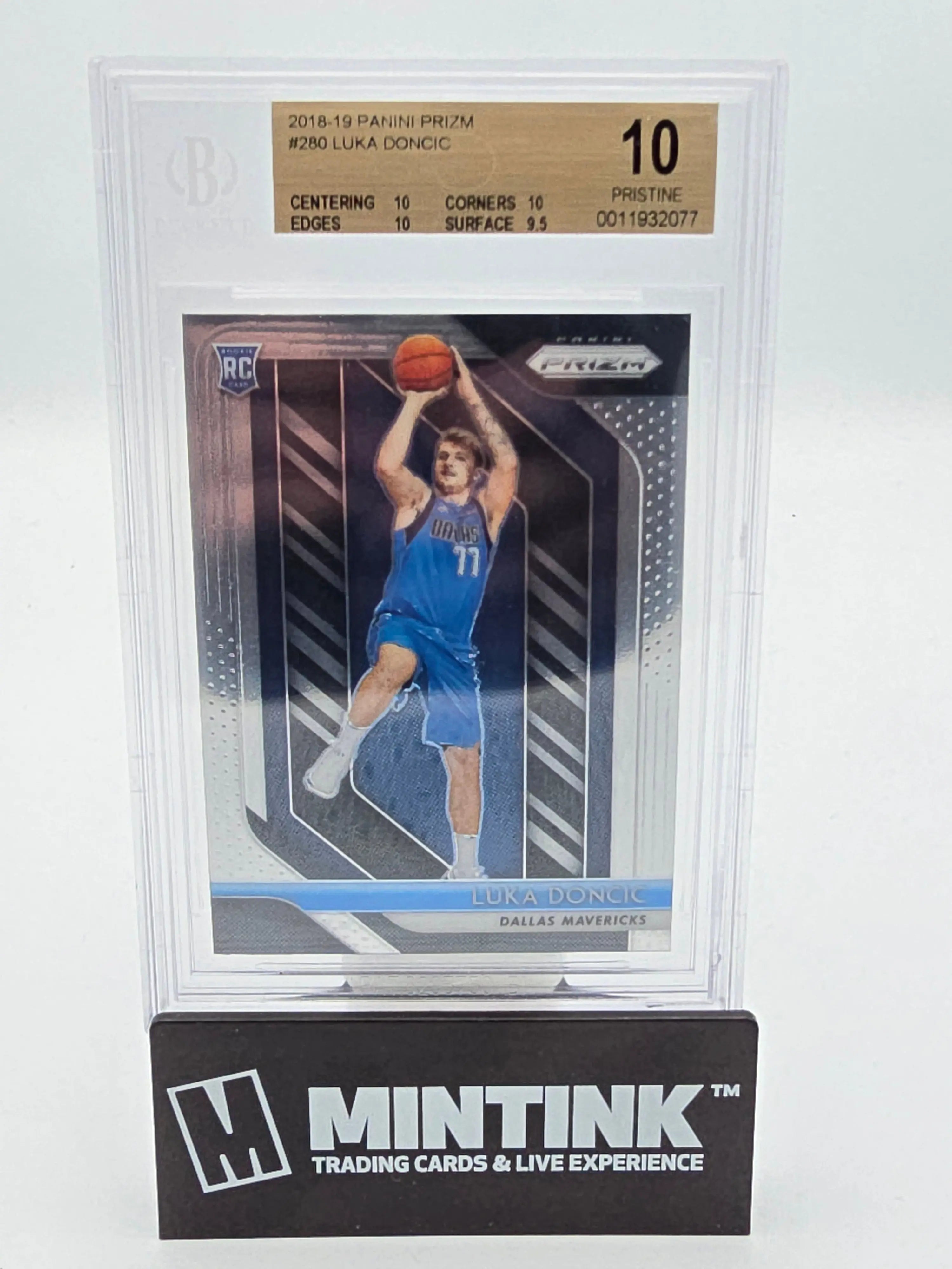 2018-19 Panini Prizm Luka Doncic Rookie Card #280 BGS 10 Gem Mint - Perfect for Basketball Card Collectors and NBA Memorabilia Enthusiasts
