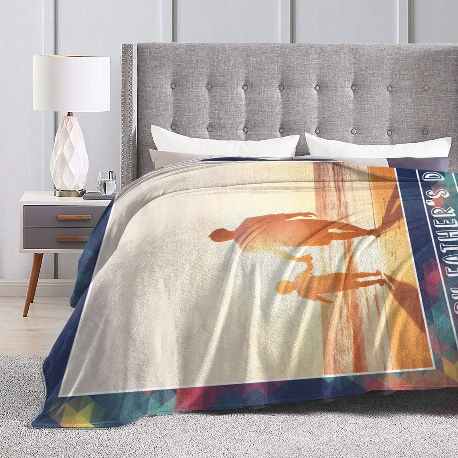 **Personalized Photo Blanket for Dad - Custom Father's Day Gift from Daughter, Son, Kids, Girlfriend - 40