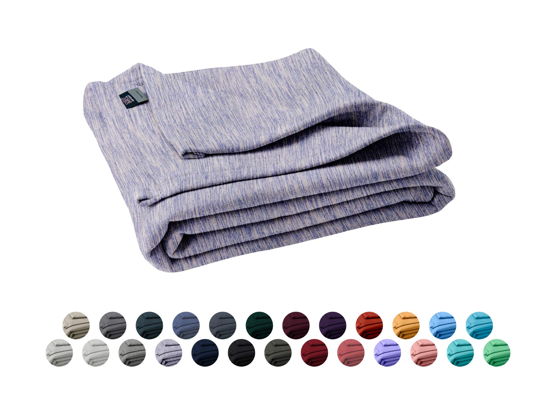 MV Sport Oversized Sweatshirt Blanket - Lightweight Fleece Knit Throw Blanket for Women & Men - Cozy Blue Pepper Blanket for Sofa, Bed, Travel & Outdoor Camping