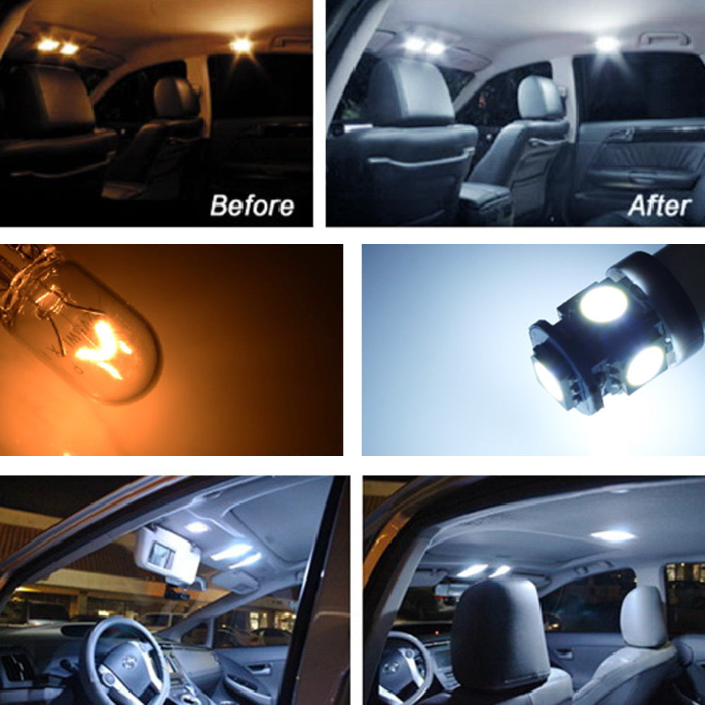 2012-2023 Toyota Prius C LED Interior Light Kit - 2-Piece SMD Full LED Upgrade for Dome & Map Lights | Enhanced Brightness & Energy Efficiency | Perfect for Night Driving, Car Interior Illumination