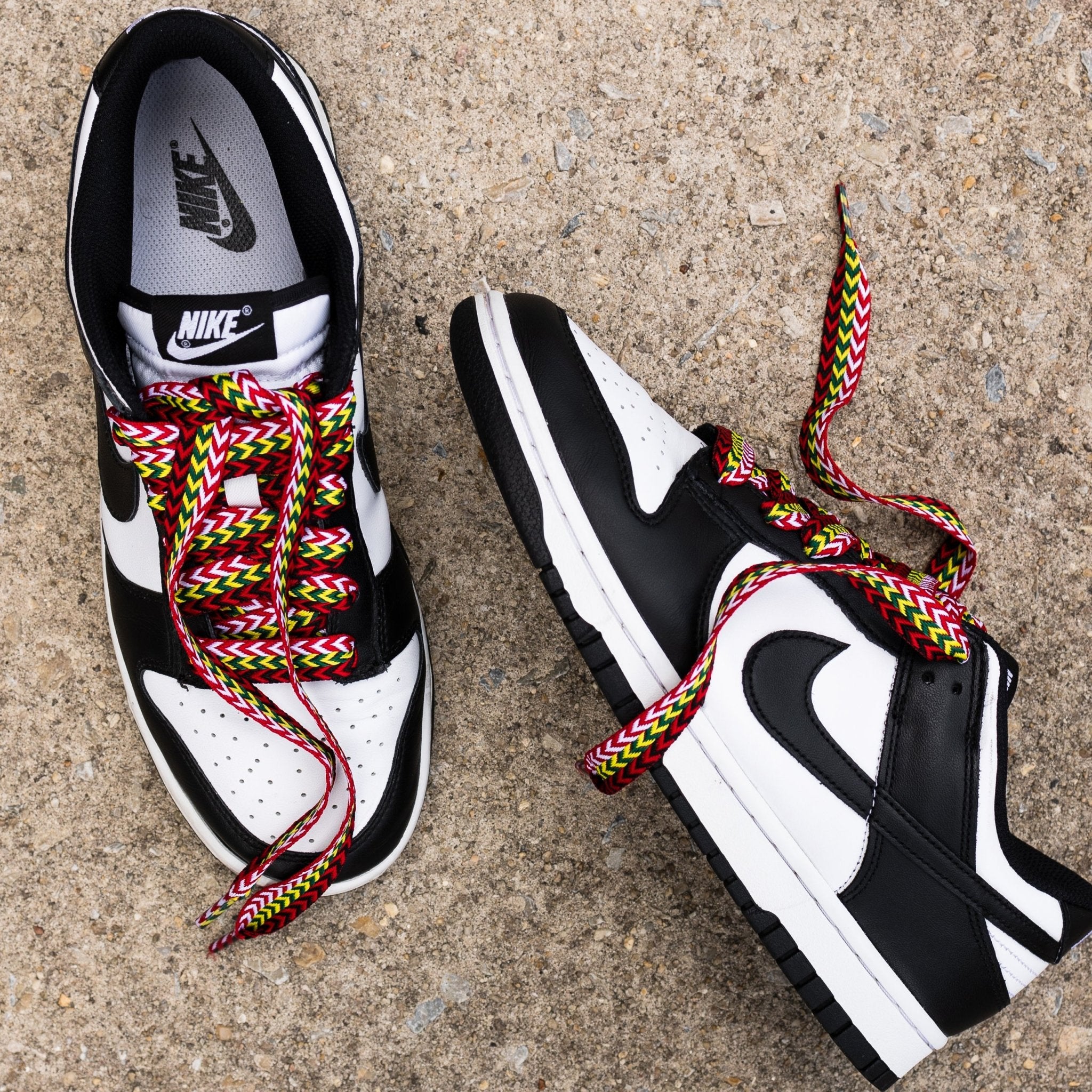 Zig Zag Shoelaces - Colorful Criss Cross Laces for Sneakers & Athletic Shoes - Perfect for Running, Basketball & Casual Wear