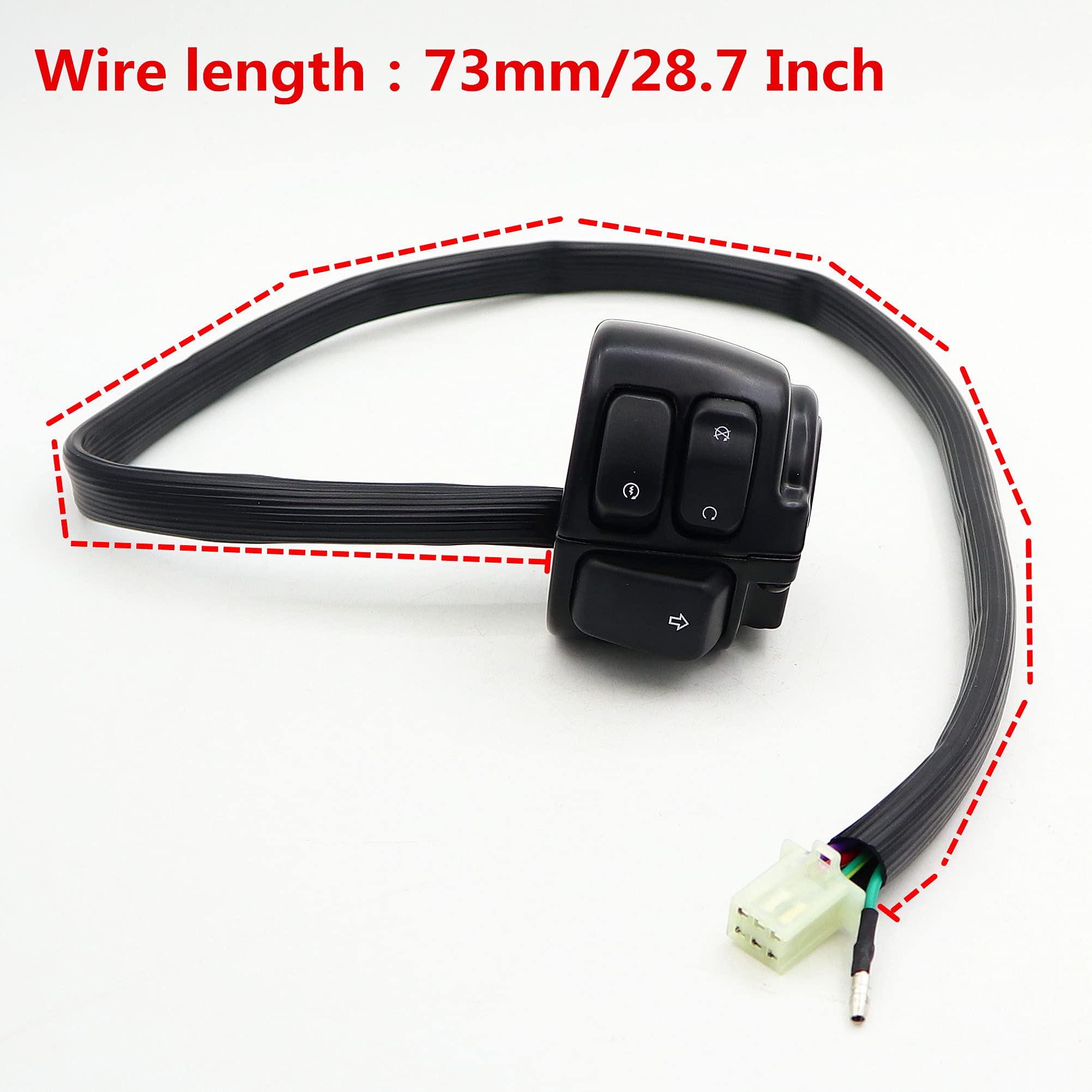 Harley Davidson Handlebar Control Switch Kit with Wire Harness - Turn Signals, Horn & Light On/Off Switch for 1996-2012 Models - Perfect for Motorcycle Customization & Road Safety Upgrades