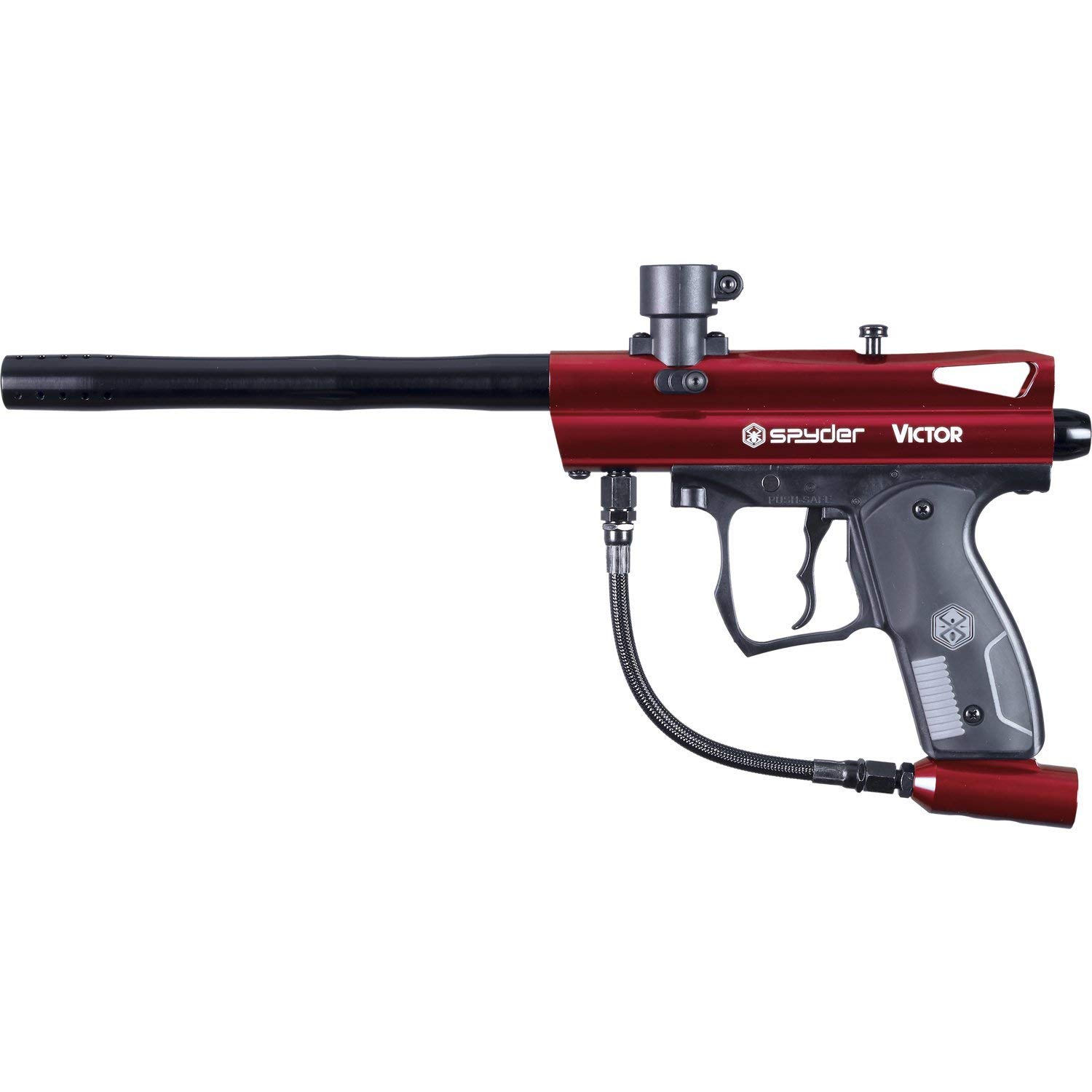 Spyder Victor Semi-Automatic Paintball Gun Marker - Gloss Red Finish | Perfect for Woodsball, Speedball & Recreational Paintball Games