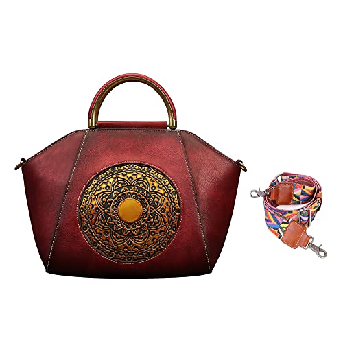 Genuine Leather Handbags for Women with Adjustable Replacement Straps - Stylish & Durable Purses for Work, Travel & Everyday Use