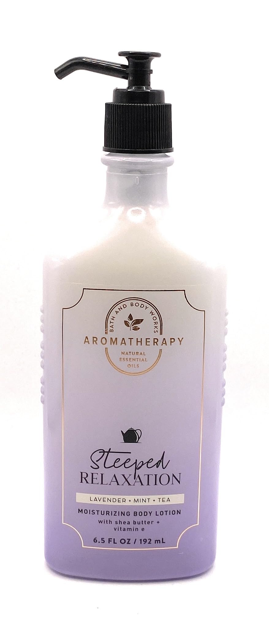 Bath & Body Works Aromatherapy Lavender Mint Tea Moisturizing Body Lotion - 6.5 oz | Stress Relief & Relaxation for Spa-Like Self Care at Home