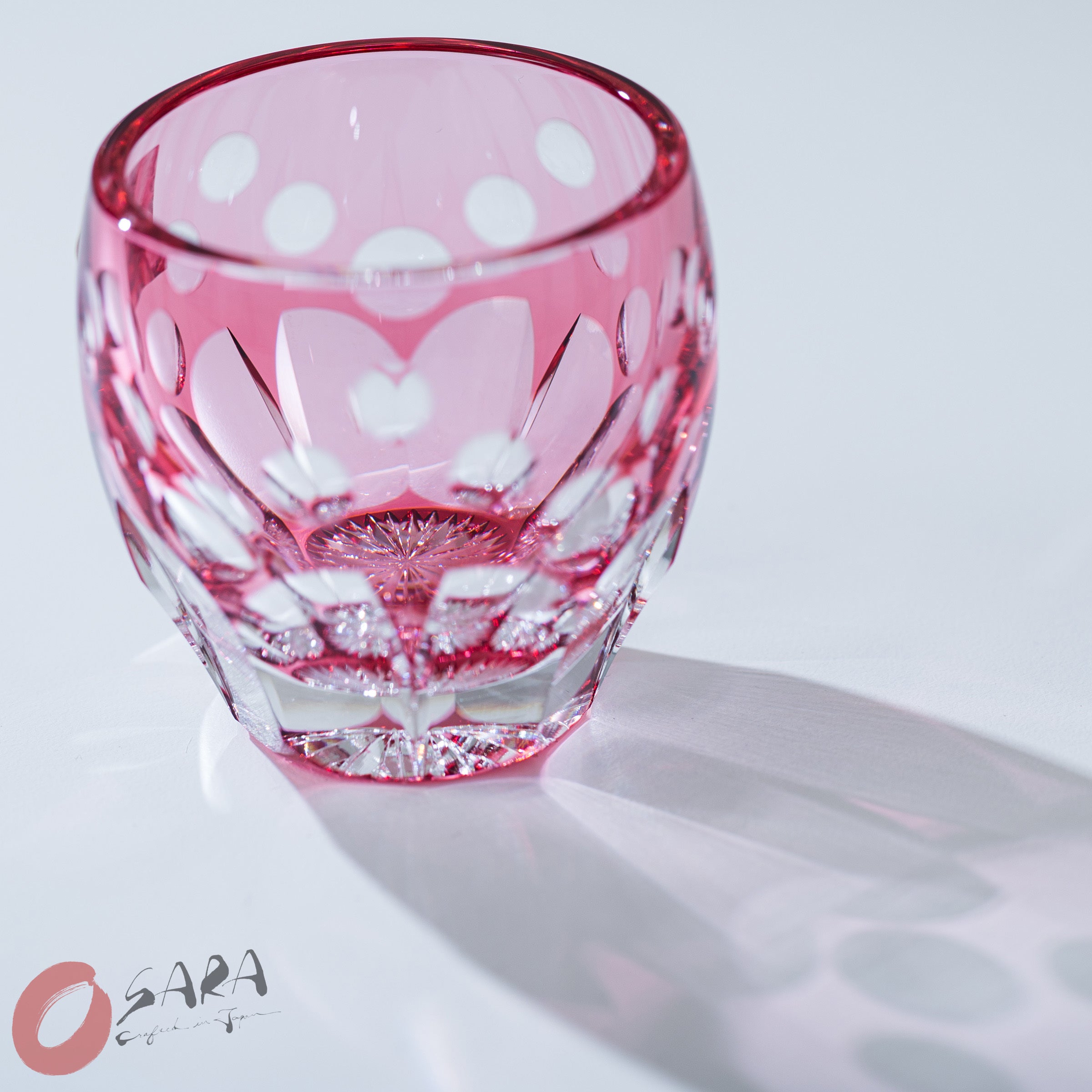 Premium KAGAMI Crystal Sake Glass Set - Cherry Blossom Design - Elegant Japanese Drinking Cups for Sake, Wine & Cocktails - Perfect for Dinner Parties, Gift Giving & Home Bar Decor