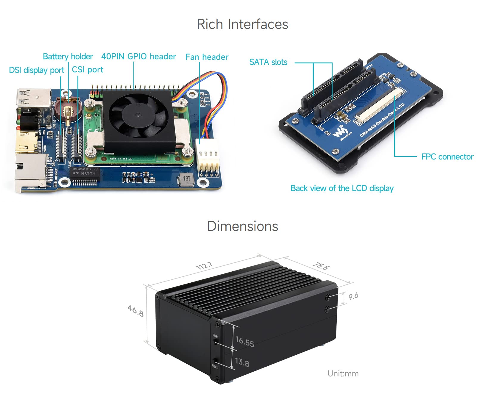 Best Raspberry Pi Compute Module 4 Compatible NAS - Mini Personal Network Storage Server for Home & Office | All-in-One Network Attached Storage Solution (CM4 Not Included) | Perfect for Media Streaming, File Backup & Remote Access