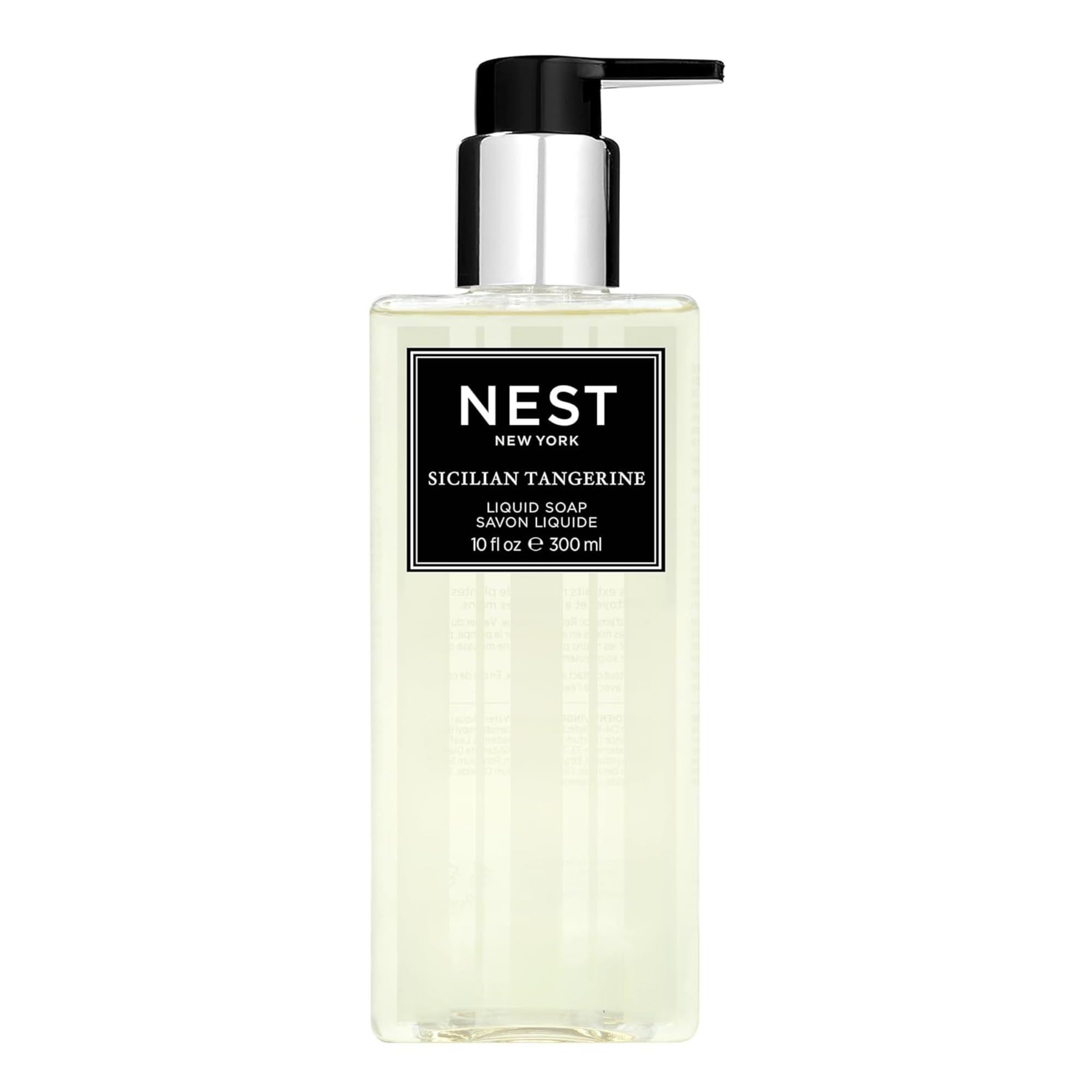 NEST New York Sicilian Tangerine Liquid Hand Soap - 10 fl oz | Moisturizing & Nourishing | Gluten Free, Cruelty Free | 300 Pumps per Bottle | Perfect for Bathroom, Kitchen & Guest Washroom