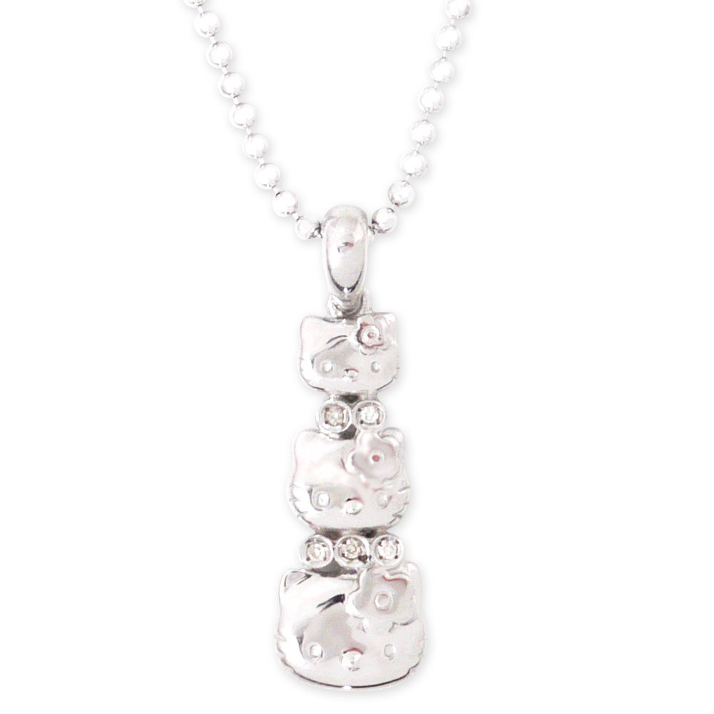 Hello Kitty Triplets Necklace - Cute Kawaii Cat Pendant Jewelry for Girls & Women | Perfect Gift for Birthday, Valentine's Day & Friendship | Trendy Fashion Accessory for Daily Wear & Special Occasions