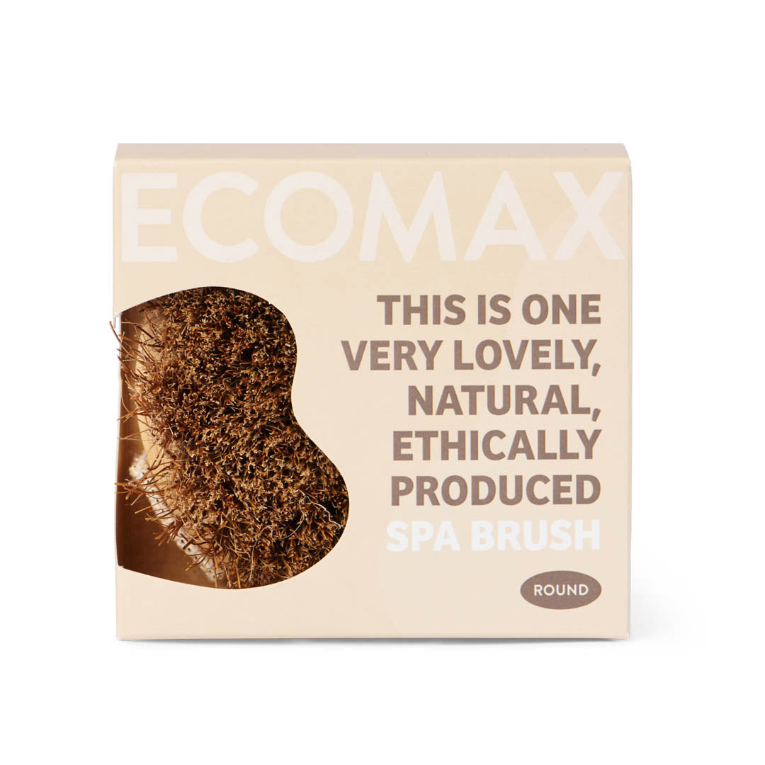 EcoMax Spa Round Body Brush - Exfoliating & Massaging for Smooth Skin - Perfect for Shower, Bath & Self-Care Routine