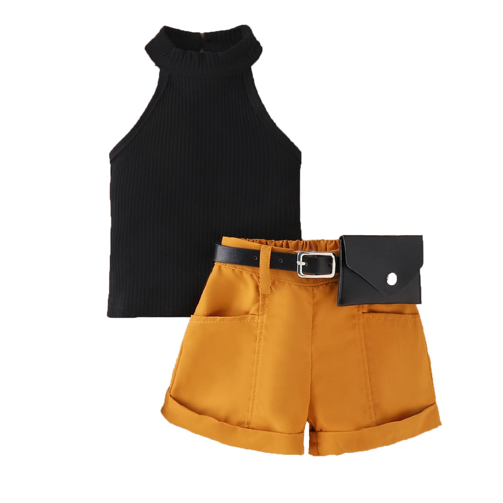 HZYKOK Newborn Baby Boy Girl Summer Clothes - 100% Cotton Short Sleeve T-Shirt & Shorts Set for Infants & Toddlers | Unisex Casual Outfits for Playtime, Beach & Outdoor Activities