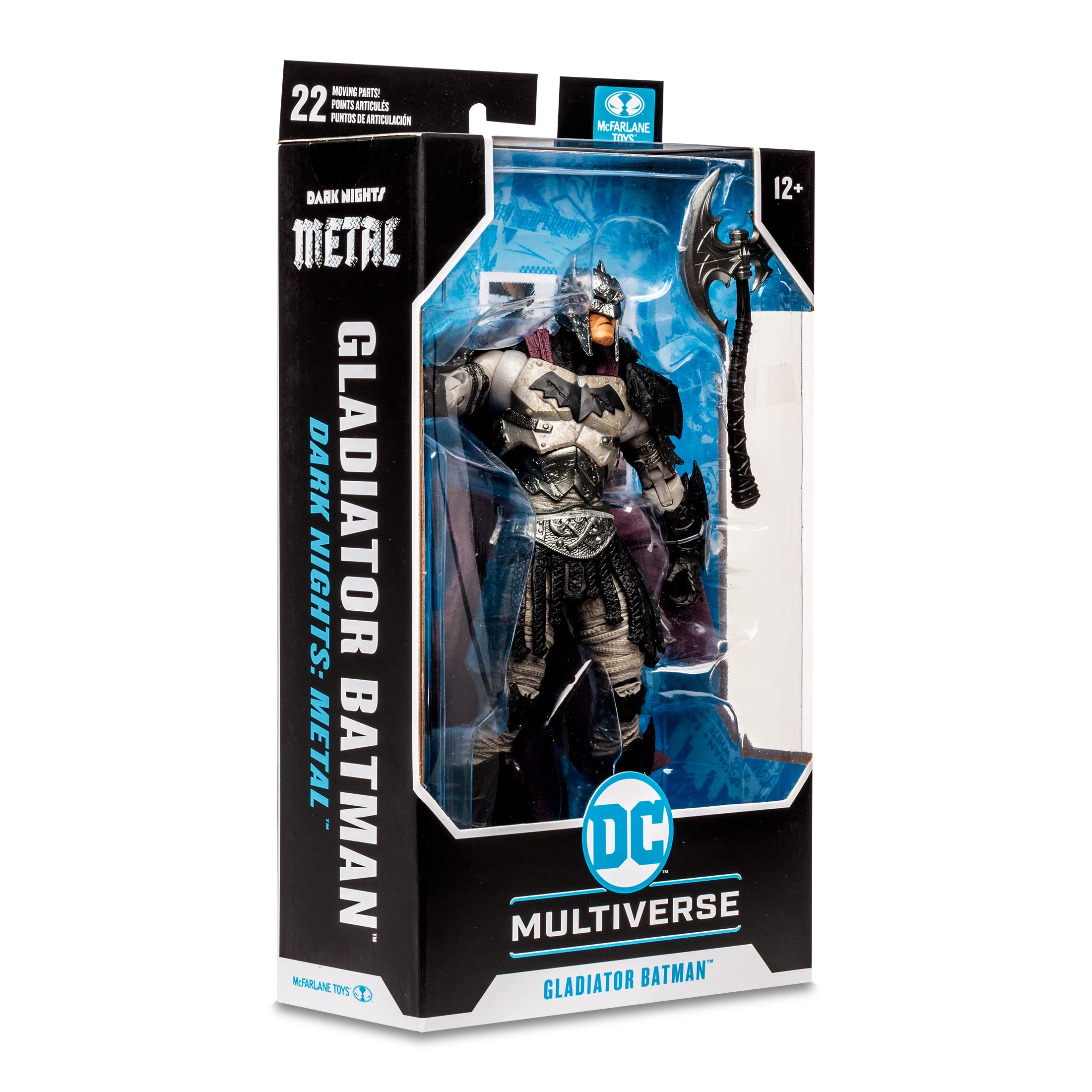 McFarlane Toys DC Multiverse 7-Inch Gladiator Batman Action Figure (Dark Metal) - Collectible DC Comics Superhero Toy for Display & Role Play