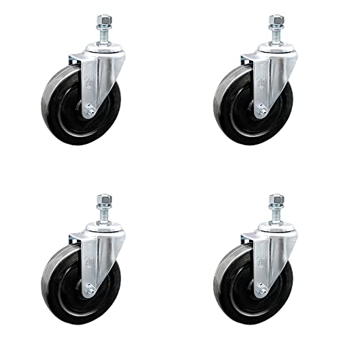 4 Swivel - No Brakes - Black