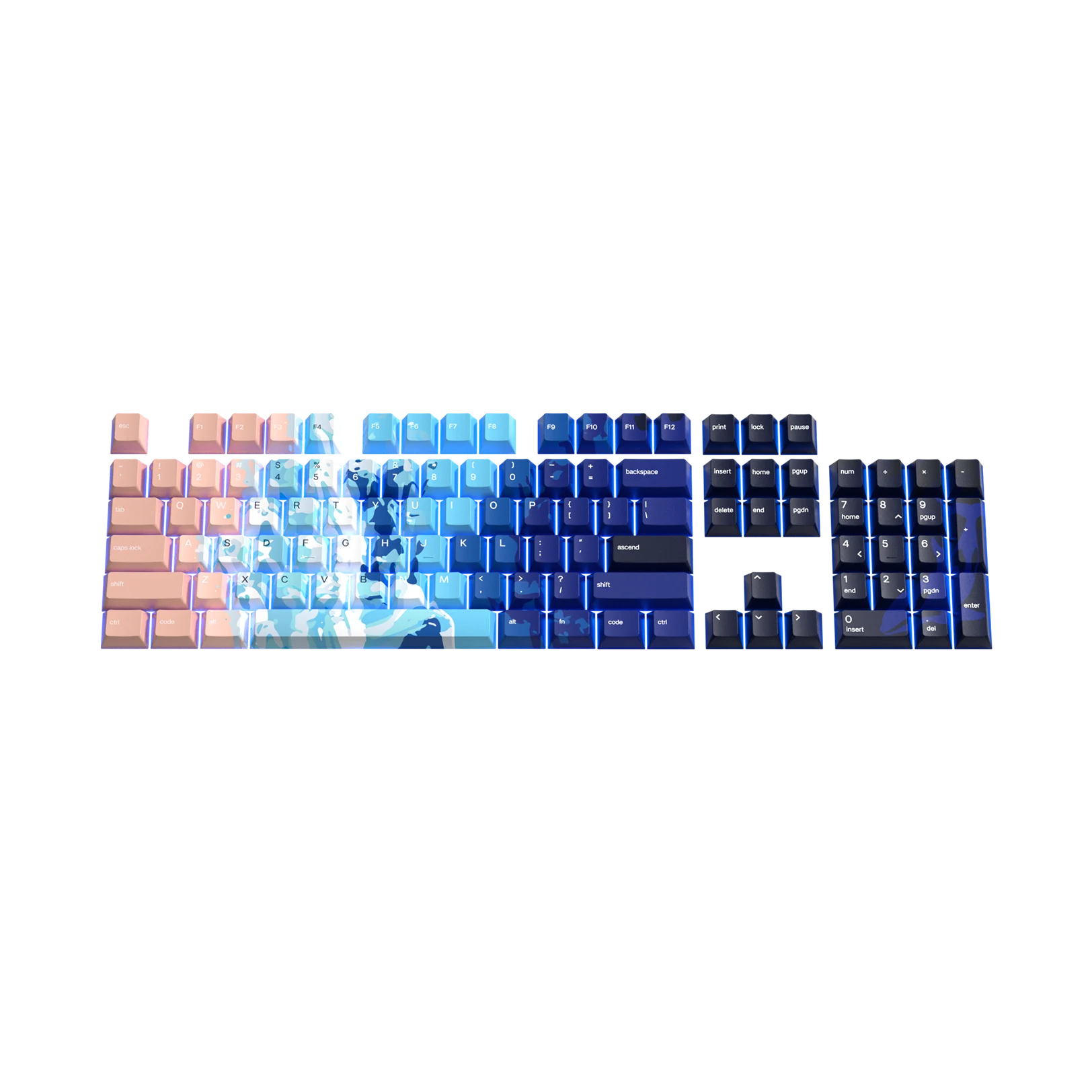 High Tide Keycaps for Mechanical Keyboards - Custom Cherry MX Keycaps for Gaming & Typing - Perfect for PC, Mac & Laptop Keyboards