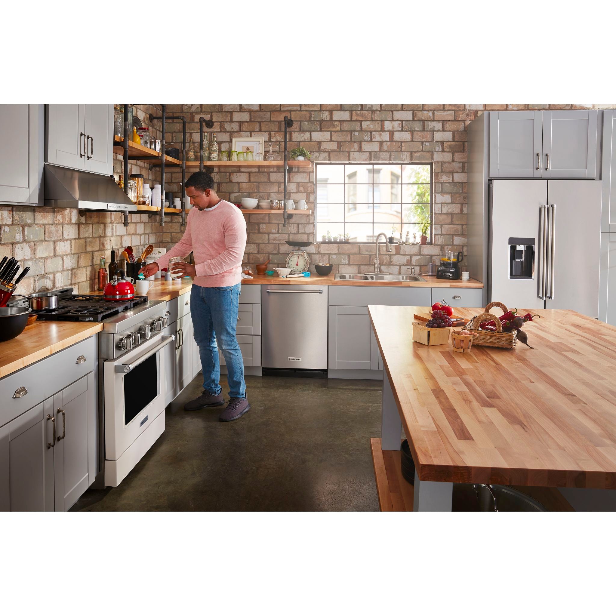 KitchenAid KFGC500JMH 5-Burner Gas Range with Convection Oven - Perfect for Baking, Roasting & Making Milkshakes at Home