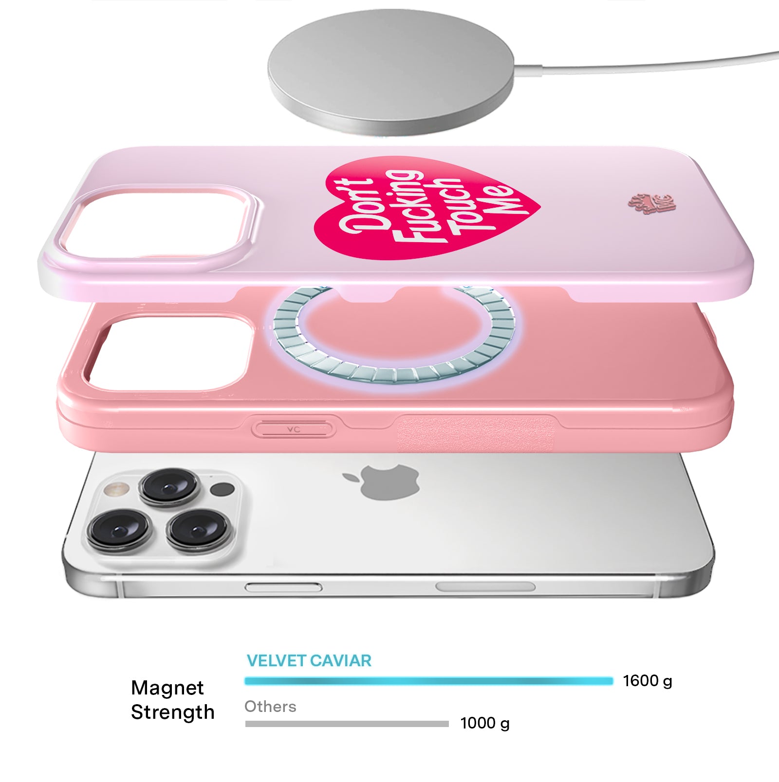 Don't Touch Me iPhone Case - Funny Protective Cover for iPhone 12/13/14/15 Pro Max - Perfect for Office, School & Everyday Use