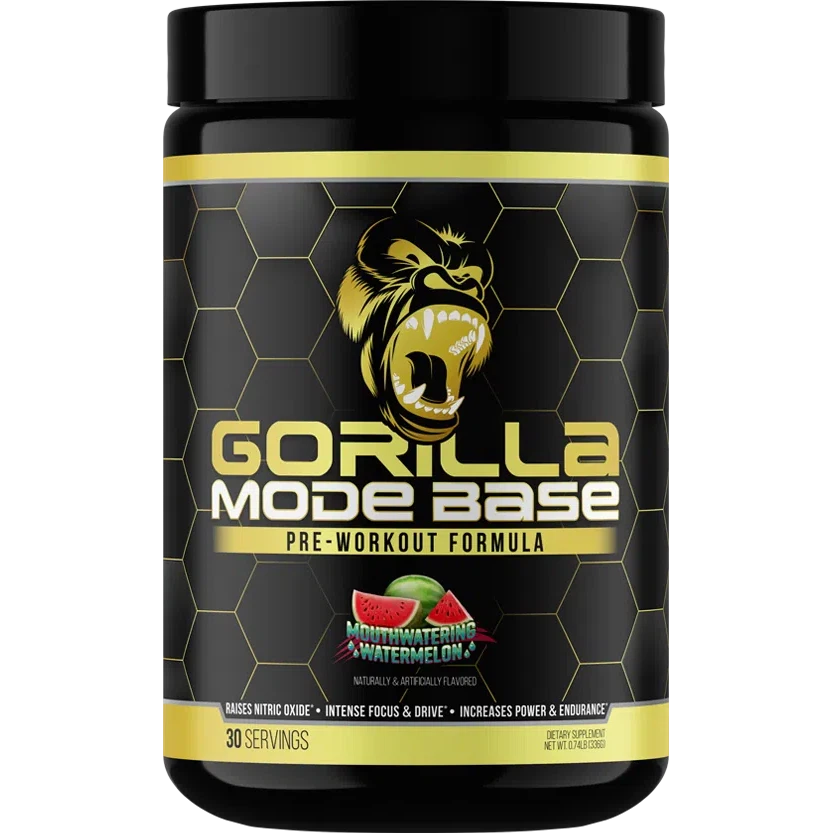 Gorilla Mind Gorilla Mode Base Pre-Workout Supplement - Boost Energy, Focus & Endurance for Intense Workouts | Gym, Bodybuilding & Fitness Training