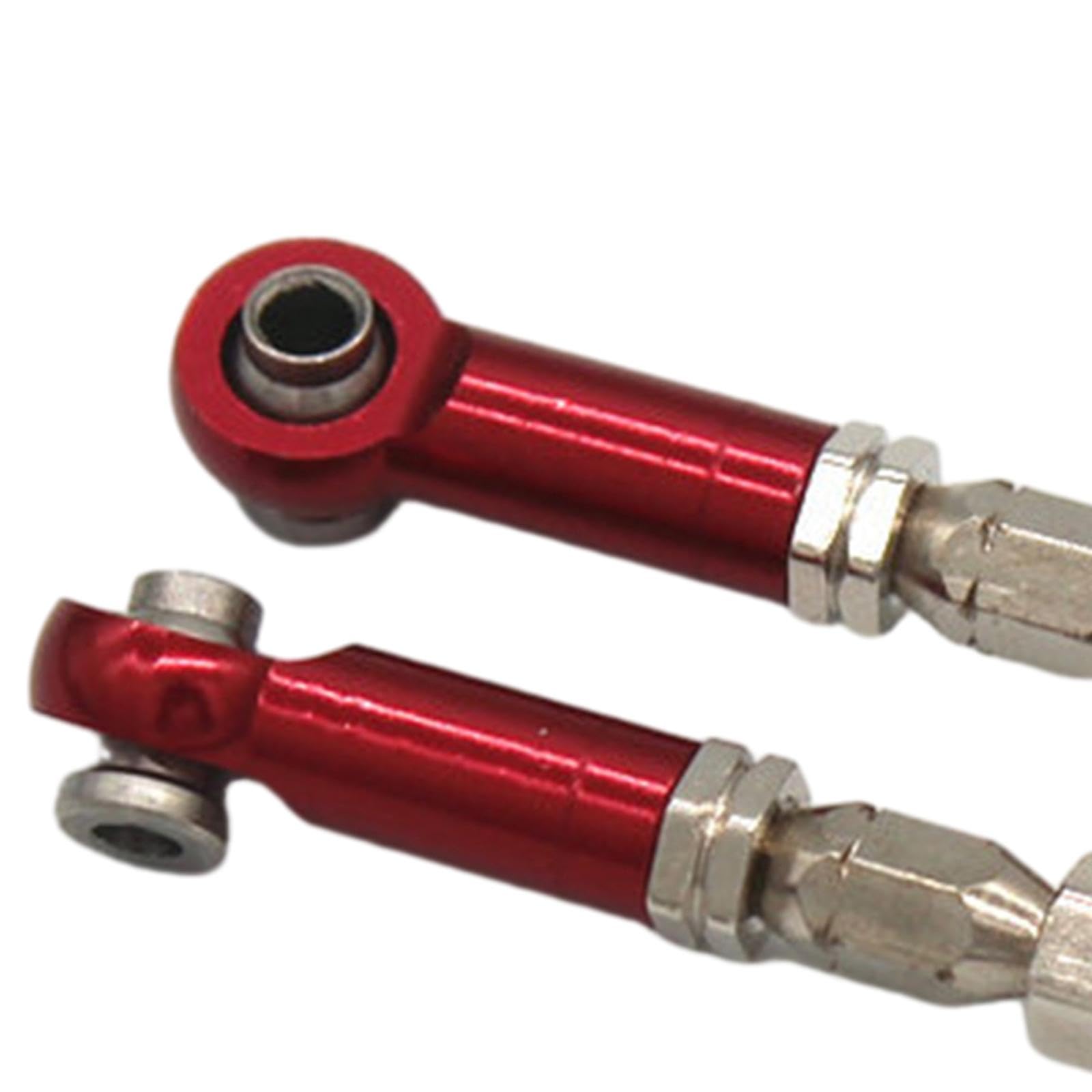 B Baosity 2Pcs High Strength RC Car Steering Link Rod & Turnbuckles - Replacement Linkage Rod Ends for 1/16 H16 16208 Models - Perfect for DIY Upgrades & Off-Road RC Car Racing Accessories (Red)