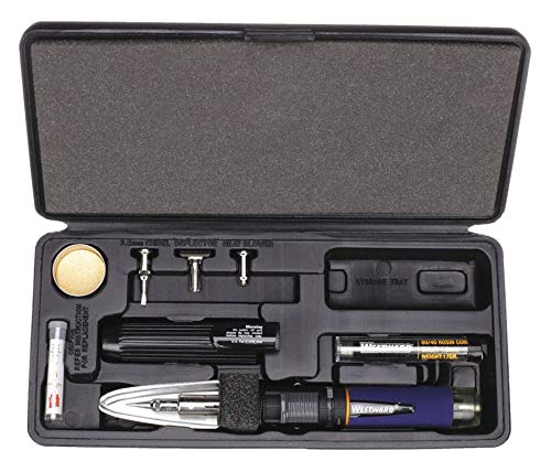 WESTWARD Butane Soldering Iron Kit - Precision Heating Tool for Soldering, Desoldering, Heat Shrink & Wire Stripping | Ideal for Electronics Repair, DIY Projects & HVAC Work