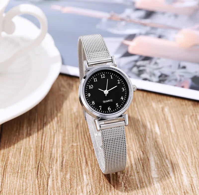 Elegant Women's Wristwatch - Waterproof Stainless Steel Dress Watch with Date Display - Perfect for Office, Party & Everyday Wear