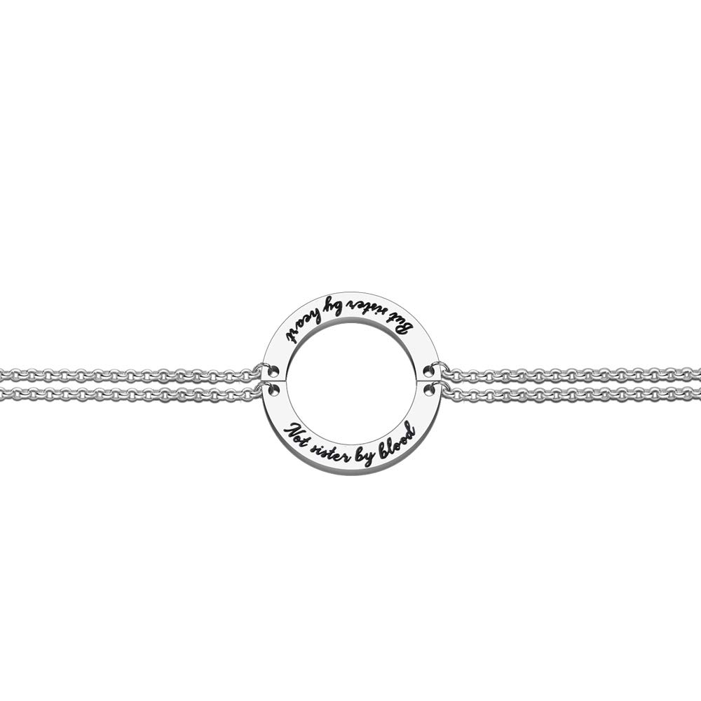 Best Friend Necklace Set of 2 - Sister by Heart Jewelry for Women, Matching Bridesmaid Gifts, Sterling Silver Heart Pendant - Perfect for Anniversaries, Birthdays & Friendship Day Gifts