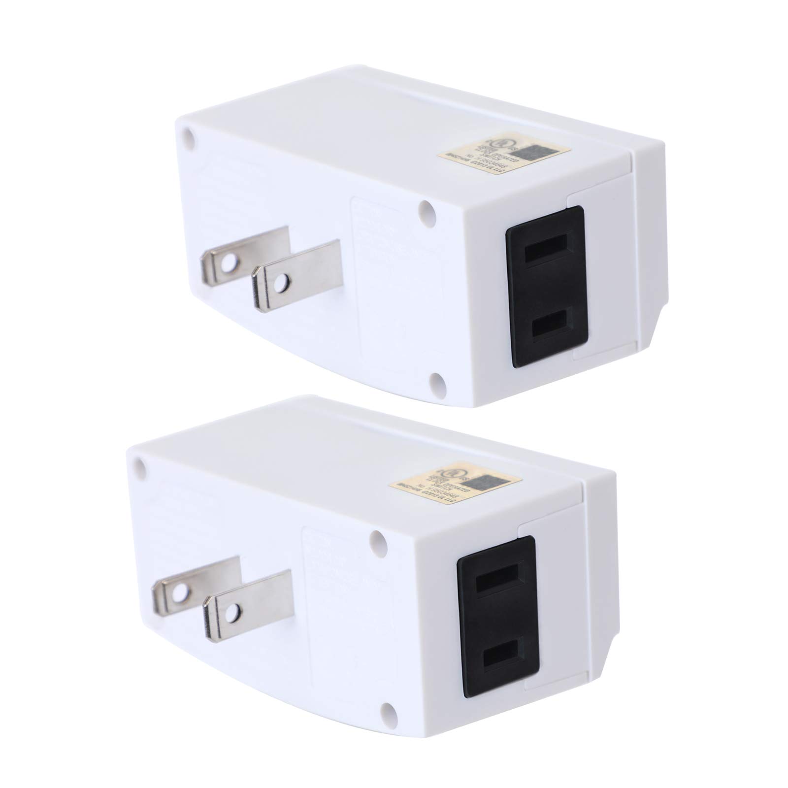 DEWENWILS 24-Hour Mechanical Timer Outlet - 2 Pack UL Listed (125V 15A 1000W) with Polarized Plug for Lamps, Heaters, Fans & Aquariums | Perfect for Christmas Lights, Home Automation & Energy Savings