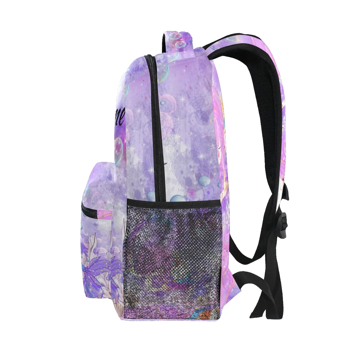 Custom Personalized Mermaid Unicorn Cat Backpack for Kids - School Bookbag with Name Text for Boys & Girls, Elementary Student Laptop Daypack - Perfect for School, Travel & Daily Use