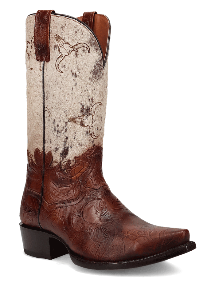 Dan Post DP80516 Men's Brown Rodeo Hair-On Leather Cowboy Boots - Perfect for Western Rides, Country Events & Casual Wear