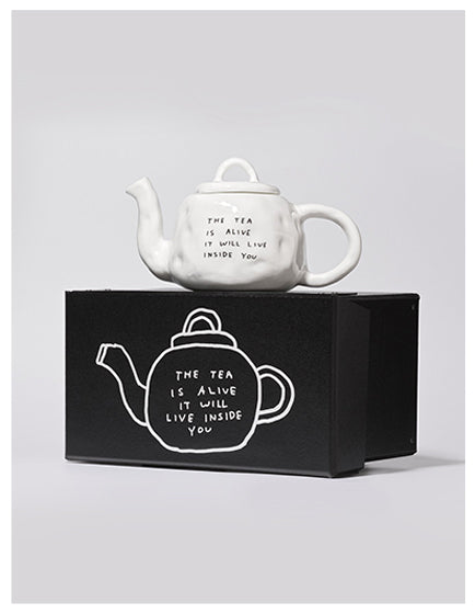DAVID SHRIGLEY The Tea Is Alive Art Print - Surreal Humor Wall Decor for Living Room, Bedroom & Office