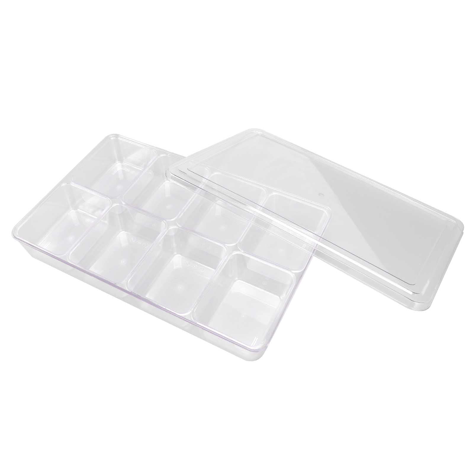 Premium Spice Organizer with 8 Grids - Large Capacity, Non-Slip, Cold Resistant & Easy to Clean Spice Rack for Kitchen Countertop, Pantry, or Cabinet Storage