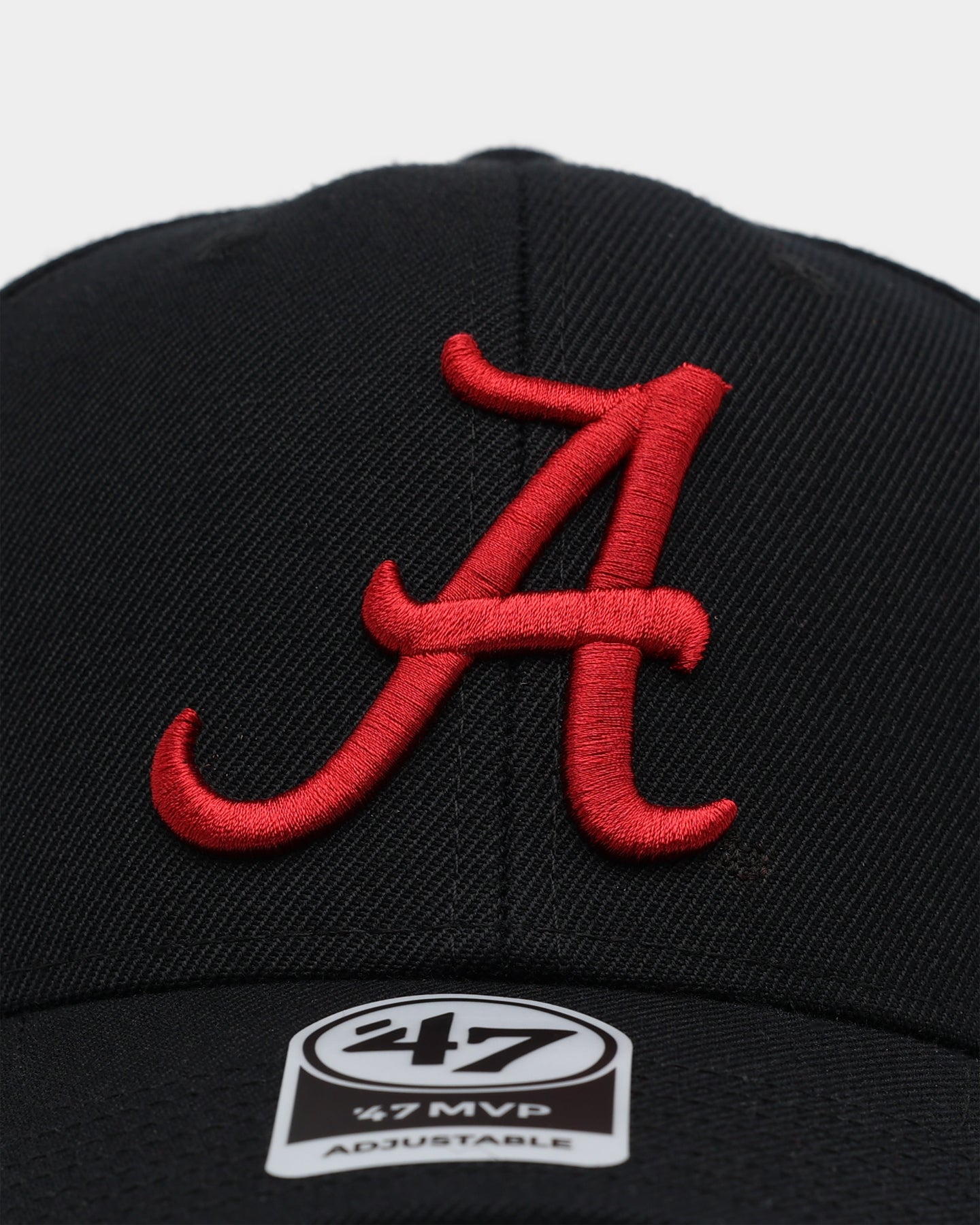 47 Brand Alabama Crimson Tide '47 MVP Strapback Black Adjustable Hat - Perfect for Football Games, Tailgating & Fan Gear Collection
