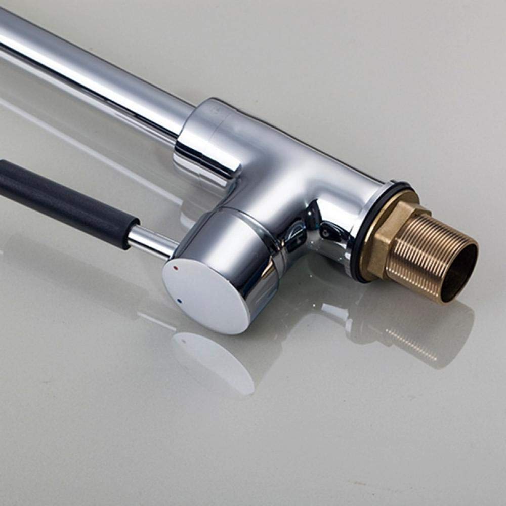 360° Swivel Pull Out Kitchen Faucet with Sprayer - Solid Brass Chrome Polish Water Mixer Tap for Sink Basin | Perfect for Modern Kitchens & Food Prep Stations