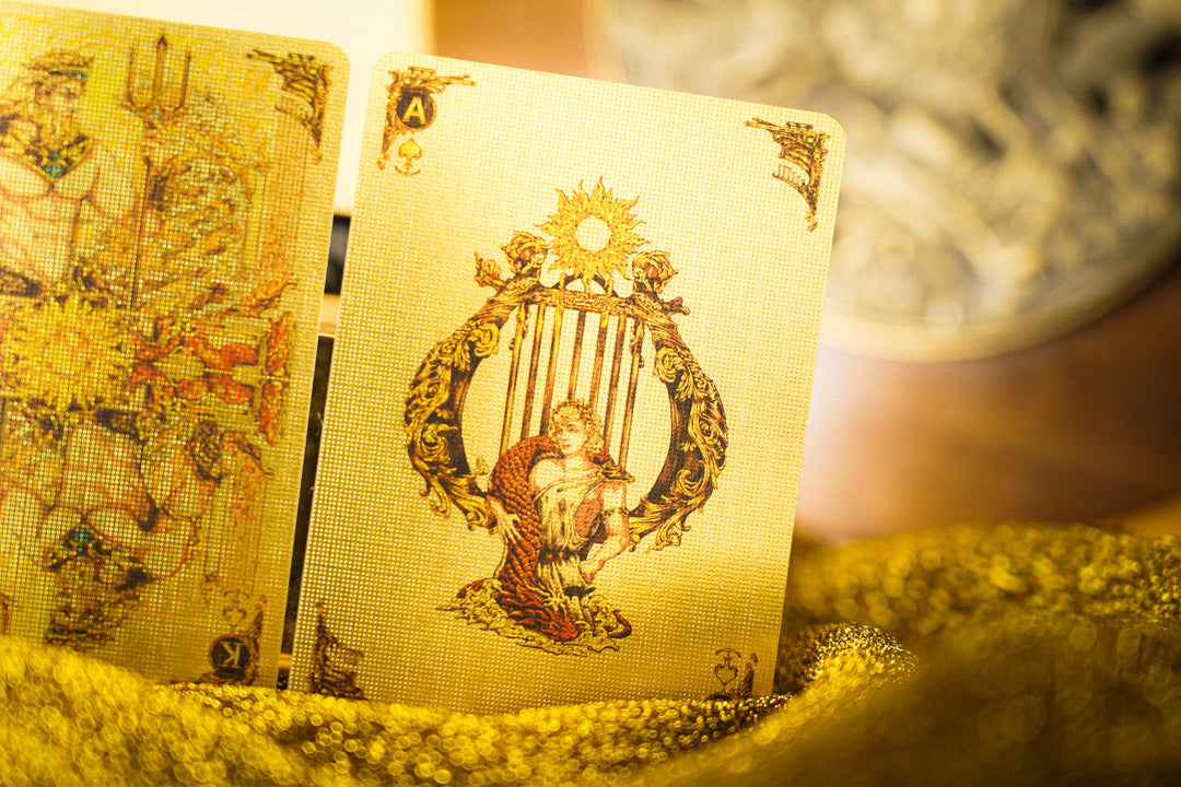 Premium Apollo Playing Cards Set - Luxury Walnut Wood Box Collection for Poker, Magic Tricks & Card Games - Perfect for Gifts, Collectors & Game Nights