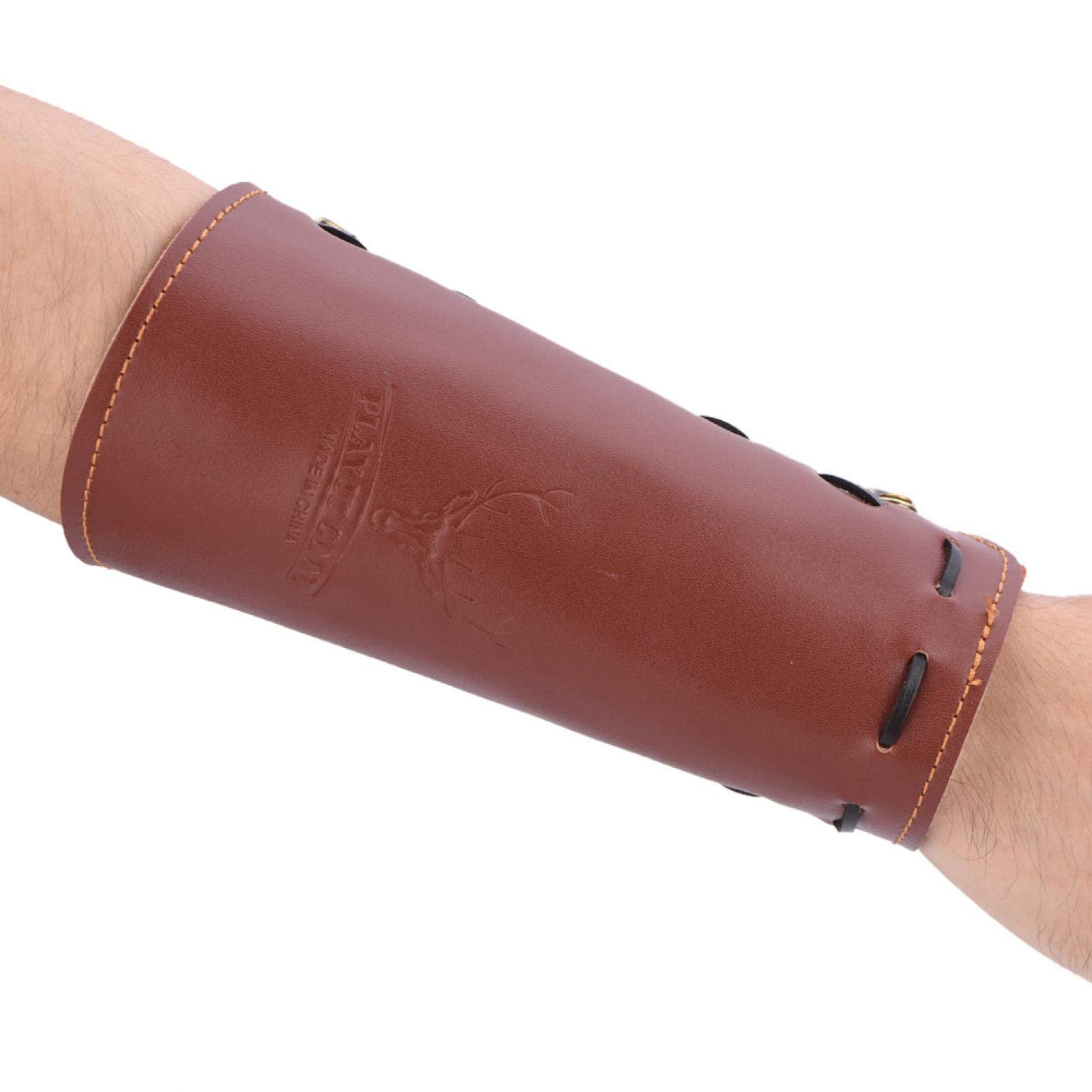 Leather Archery Arm Guards - Adjustable Forearm Protector for Bow Shooting, Hunting & Target Practice | Portable & Safe Arm Strap for Men & Women | Ideal for Outdoor Sports, Archery Training & Hunting Gear