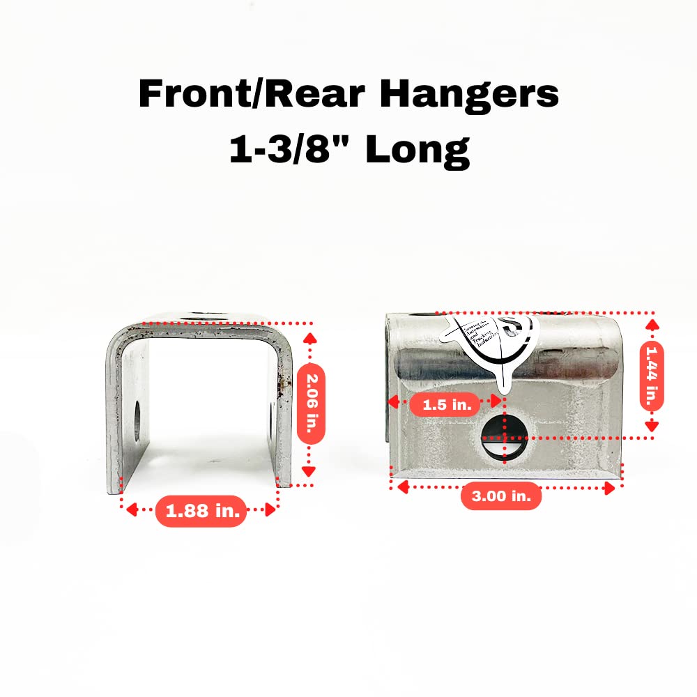 SOUTHWEST WHEEL™ 4,400 lbs Capacity Tandem Trailer Axle Suspension Kit with Leaf Springs, Hanger & U-Bolt Kit - Heavy Duty Replacement for Boat Trailers, Utility Trailers & Cargo Trailers
