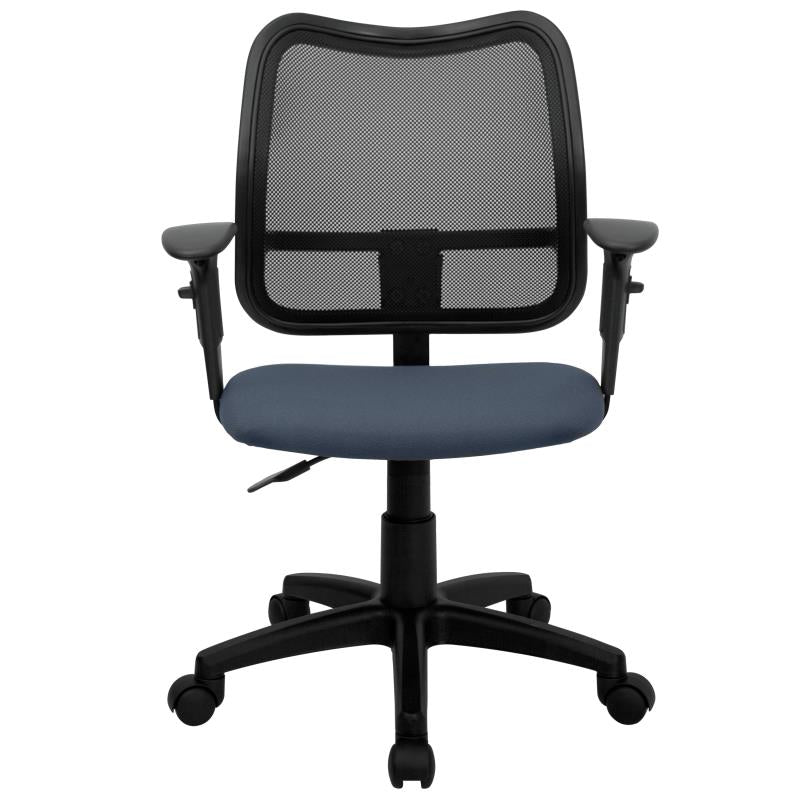 FLASH Mid Back Black Mesh Swivel Task Office Chair - Ergonomic Adjustable Height Computer Desk Chair for Home & Office Use - Perfect for Long Hours of Work or Gaming