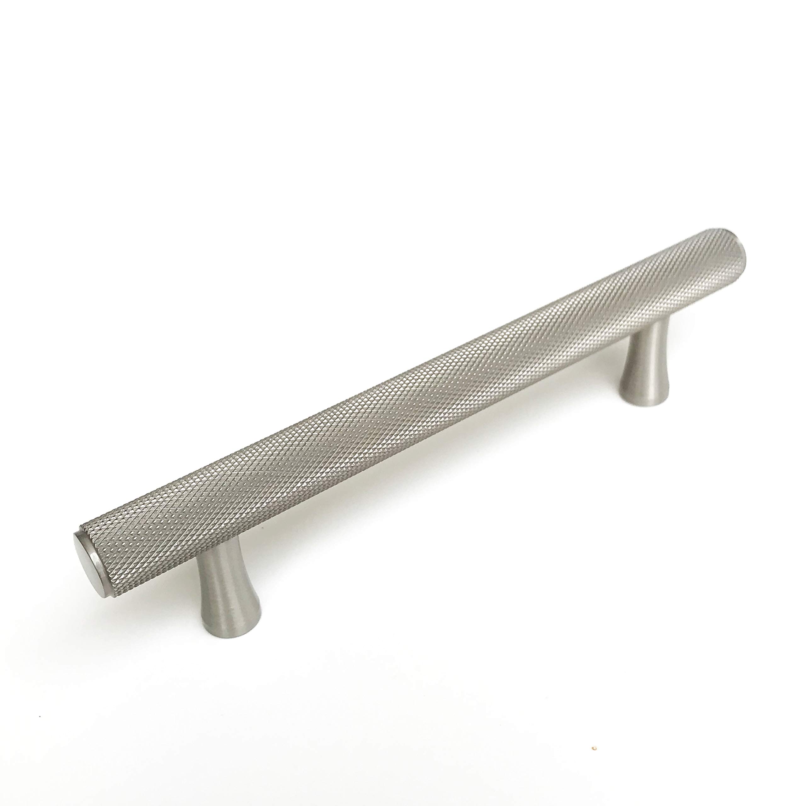 Knurled Texture Brushed Nickel Cabinet T-Bar Pull Handles - 3 Inch Round Bar Drawer Pulls for Kitchen Cabinets, Dressers & Furniture Hardware