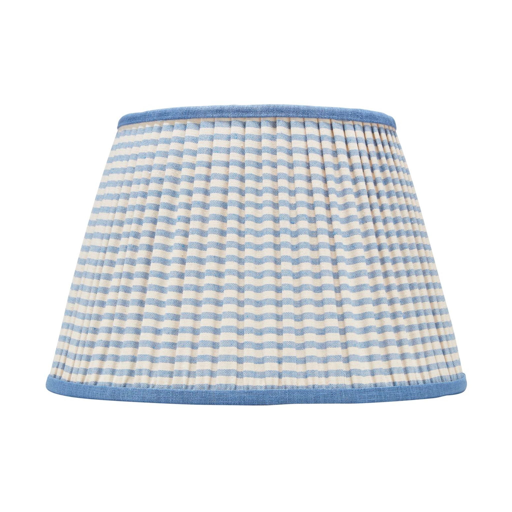 Blue Striped Pleated Lamp Shade - Multiple Sizes Available | Perfect for Bedroom, Living Room & Nursery Lighting Decor