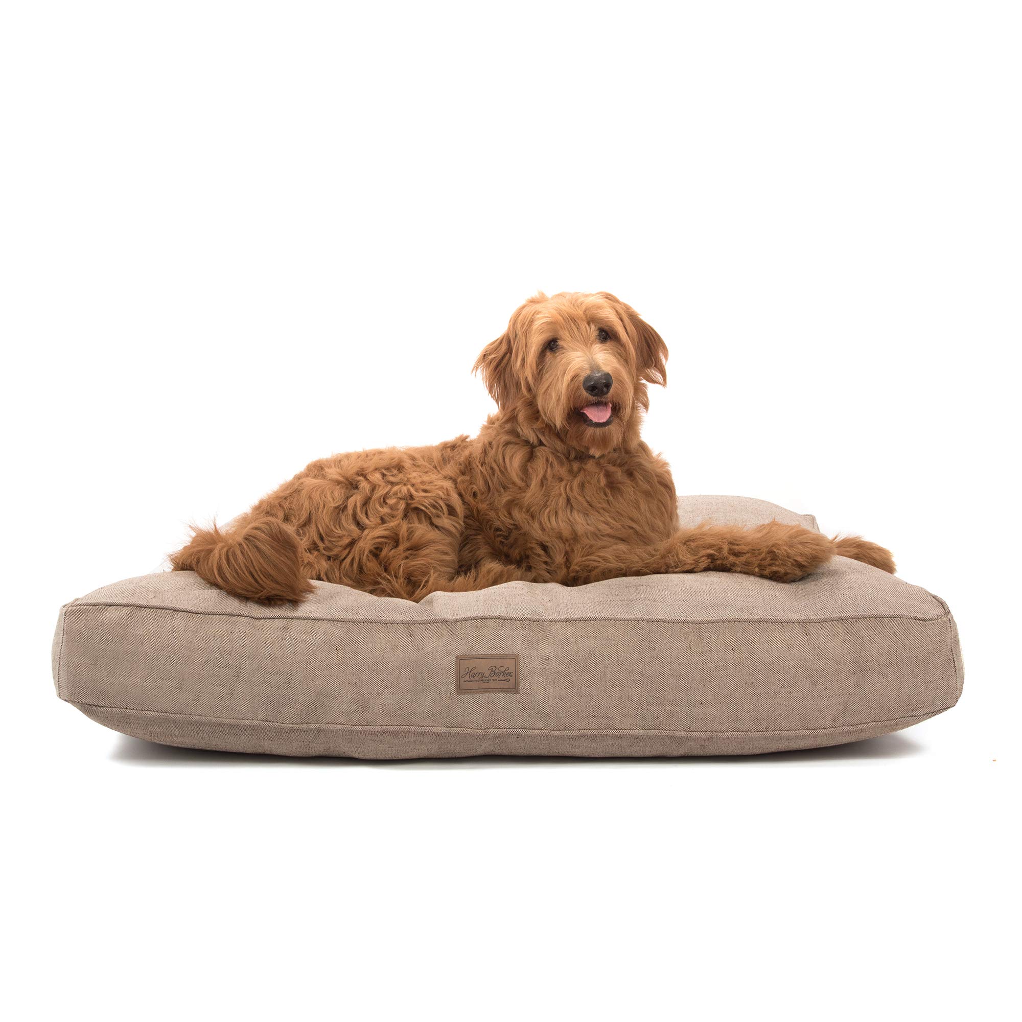 Harry Barker Tweed Rectangle Dog Bed Cover Small Brown - Replacement Cover Only for Small Dog Beds - Cozy & Durable Pet Bedding for Home, Crate, or Travel Use