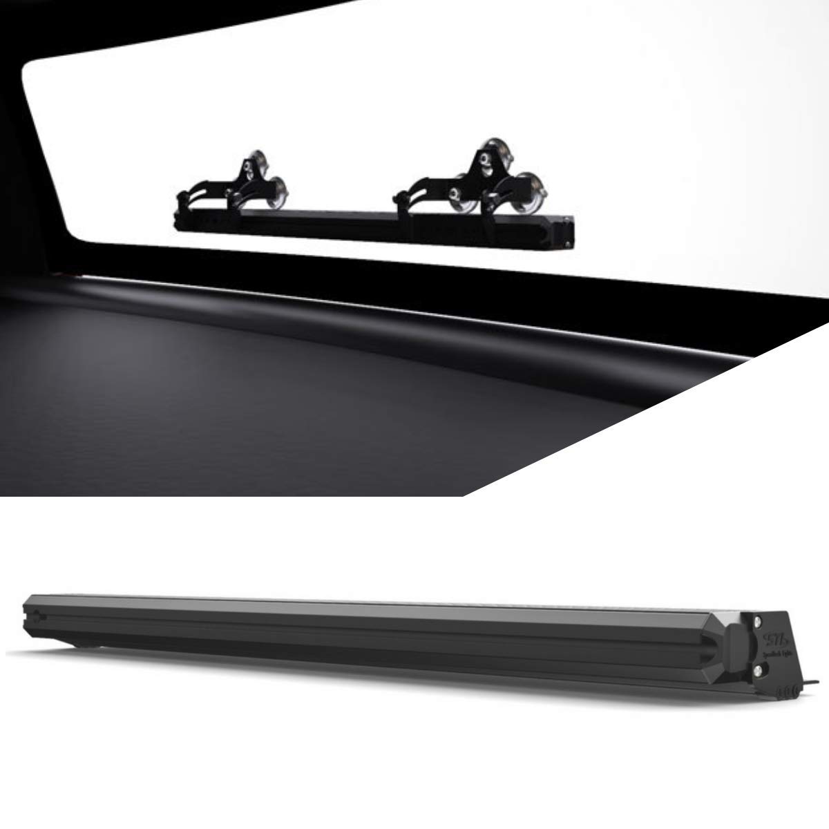 SpeedTech 6-Head LED Strobe Light Bar for Emergency Vehicles - TIR Optics, Windshield Mount, Blue/Clear Alternating Flashing with Cigarette Lighter Plug & Control Box - Perfect for Police Cars, Tow Trucks, Construction Vehicles & Roadside Hazard Warning